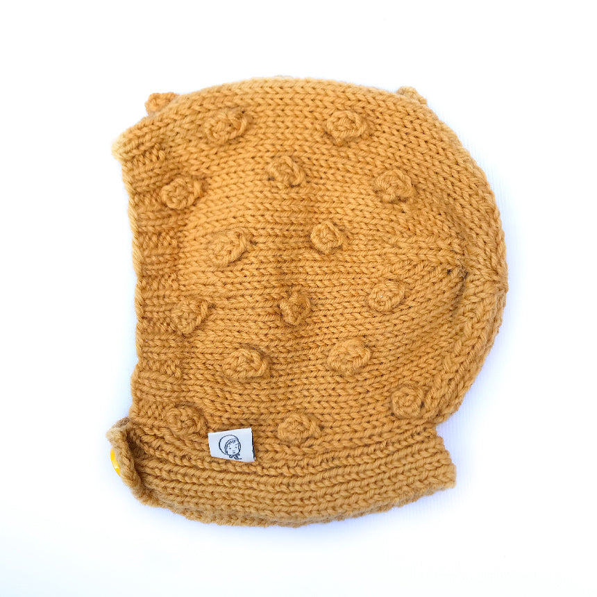 Hand-knitted Popcorn Bonnet